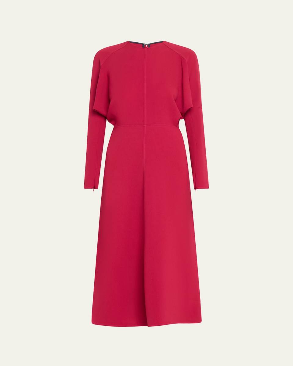 Classic Dolman Sleeve Midi Dress